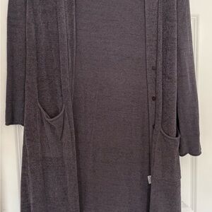 Barefoot Dreams Charcoal CozyChic Cardigan